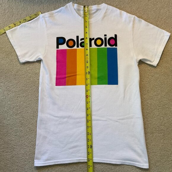 Polaroid rainbow logo unisex t-shirt Size Small - Picture 2 of 4